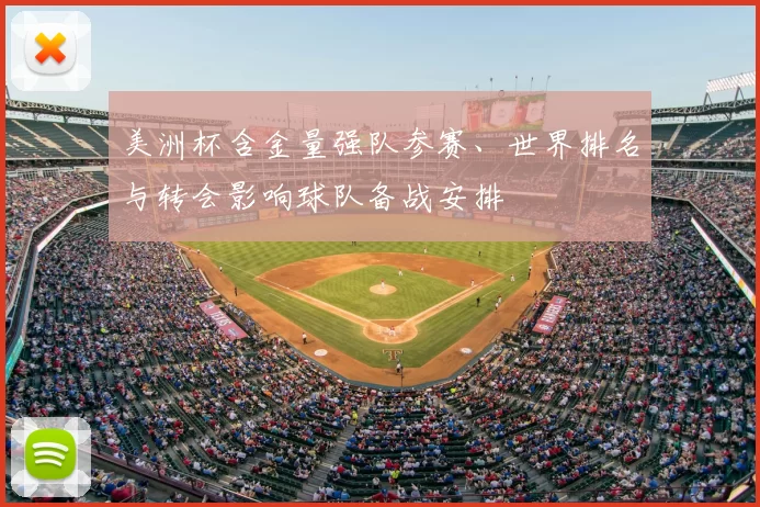 美洲杯含金量强队参赛、世界排名与转会影响球队备战安排